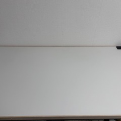 【120cm大きめ】白色デスク・電源付き・しっかり安定｜引き取り限定 の画像