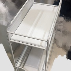 洗濯機横 マグネット 収納ラック 2段 引き出し ランドリーラックの画像