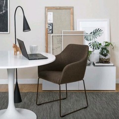 丸テーブル IKEA TOSSBERG トッスベルグ ブラウン 椅子 セットの画像