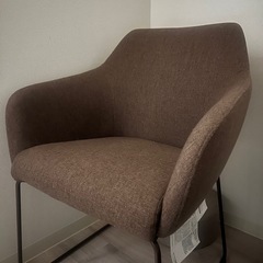 丸テーブル IKEA TOSSBERG トッスベルグ ブラウン 椅子 セットの画像