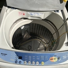 SHARPの7.0キロ洗える中古洗濯機の画像