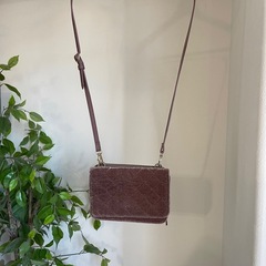 ハッシュハッシュ⭐︎上品なベロアのショルダー財布👛ピンクの画像