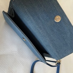 CLOSSHI⭐︎ デニム フリンジ  財布　ショルダーストラップの画像
