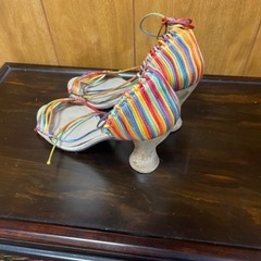 定価6万　イタリア製　編み上げサンダル　レースアップの画像