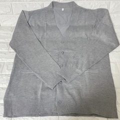 カーディガン　灰色　制服　グレー　スクール　L〜XL ベスト　羽織　通学　30の画像