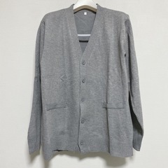 カーディガン　灰色　制服　グレー　スクール　L〜XL ベスト　羽織　通学　30の画像