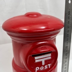 郵便ポスト型 貯金箱 約30cm高の画像