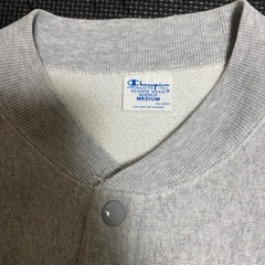 【Y00079】Champion（チャンピオン）リバースウィーブ ヘンリーネック スウェット シャツ　トレーナー　M　青タグの画像