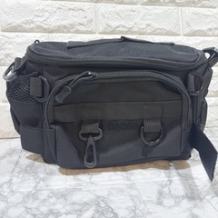 フィッシングバッグ　黒　ショルダーバッグ　サバゲー　ウエストバッグ　バス　34の画像