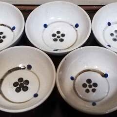 未使用 ◆ 萬古焼 ばんこやき 小鉢 茶碗 五客 ◆ 陶磁器 陶器 磁器 半磁器 炻器 飾り鉢 料理 台所 調理 5客 小皿 三重 桑名 ◆ 太鉄製陶所の画像