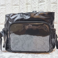 バッグ　黒　痛バッグ　トートバッグ　痛バ　リボン　両面　推し　大容量　8の画像