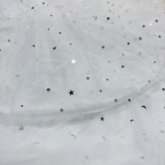 パニエ　星柄　ラメ　白　ホワイト　スカート　ワイヤー　ロリータ　コスプレ　12の画像