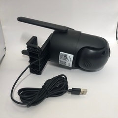 【167】新品1台 2.4GHz デュアルレンズ 屋外 Wi-Fi 720p高画質スマートカメラ〈IP65防水〉ブラックの画像