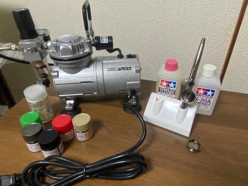 エアコンプレッサーセット＋塗装ブース＋おまけ