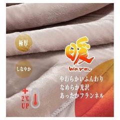 極暖二枚合わせ毛布 ふわ軽厚手　抗菌防臭　防ダニ　洗える冬の贅沢毛布　グレーの画像