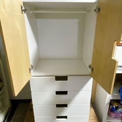 M554 IKEA STUVA キッズワードローブ 収納コンビネーション扉・引き出し付きの画像