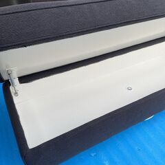 M622 IKEA エスエボーダ ベンチ 3人掛け ベンチシート 座面下収納付 グレー 超美品 の画像