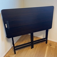 【美品】【YAMAZEN】折りたたみデスク2口コンセント付き 幅80 奥行40 高さ70  在宅勤務 リモートワーク　取扱説明書有の画像