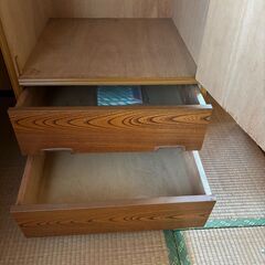 木製ワードローブ 洋服収納 クローゼット レトロ調の画像