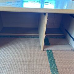 ジャンク品・木製 ローテーブル 座卓 和室 リビングテーブル 引き出し収納の画像