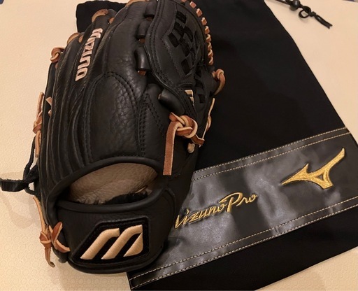 【ビックM】 Mizuno Professional Model レザー袋付き ビックM】 Mizuno Professional Model レザー袋付き