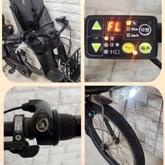 🌸美品🌸室内保管🌈バッテリー最高レベル🌼ブリヂストンビッケ2⚪️子供乗せ電動自転車ダークグレー22の画像