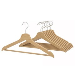 【美品】【イケア】BUMERANG ブメラング 木製ハンガー ナチュラル 6本セットの画像