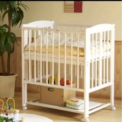 ベビーベッド　　敷布団　掛け布団の画像