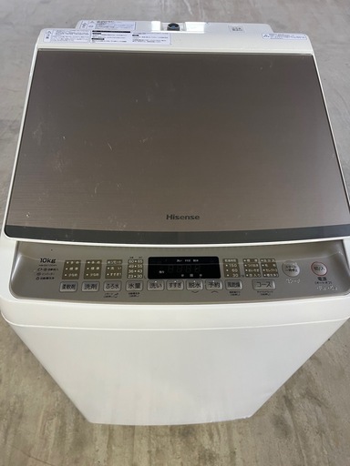 美品.ハイセンス.洗濯機.１０キロ