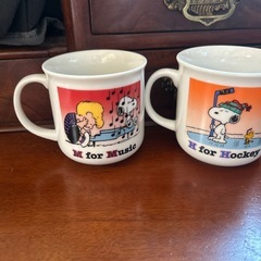 スヌーピー　イニシャルマグの画像