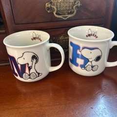 スヌーピー　イニシャルマグの画像