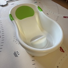 永和 新生児用ベビーバス お風呂でもキッチンのシンクでも使えるバスタブ グリーンの画像