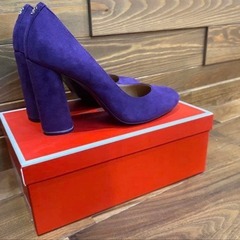 ♥️新品未使用♥️coach パンプス　ヒール　ハイヒール　コーチ　パープルの画像