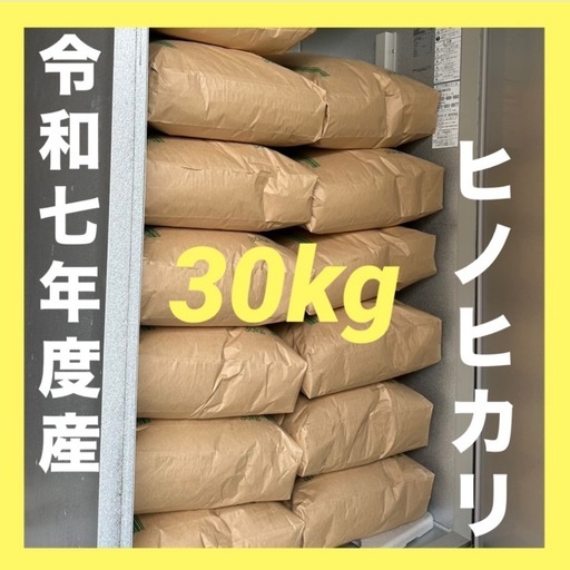 【みーちゃん】令和7年度産ヒノヒカリ30㎏1️⃣
