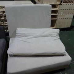 ※取引中/売約済*********** 　　　　　　未使用/新品　組み立てサンプル品　　　スーパーハイバック フロアソファ 1人掛け 洗える カバーリング ウッドフレーム ソファベッド クッション 木製フレームの画像