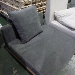 未使用/新品　アウトレット特価　 超BIG座面  ファブリック ローソファー ソファ ウッドフレームの画像