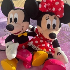 【引取限定】ミッキー＆ミニーのぬいぐるみ 2体セットの画像
