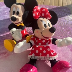 【引取限定】ミッキー＆ミニーのぬいぐるみ 2体セットの画像
