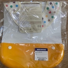 【新品】ミキハウス　お食事エプロンの画像