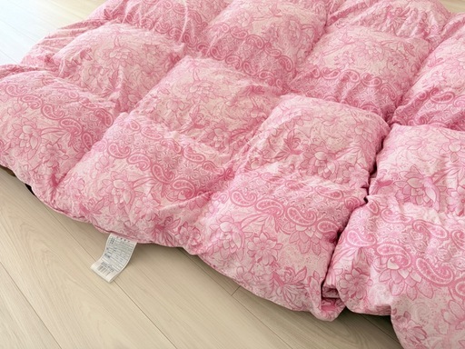 西川 高級セミダブル羽毛掛け布団 （EC907-P）＋ニトリセミダブル掛け布団＋カバー（ホテルスタイル）