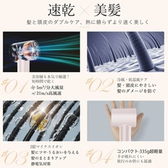 【未開封】ANLAN ピンクドライヤー　静音 軽量　の画像