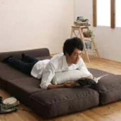 ソファベッド　ブラウン　※クッションなしの画像