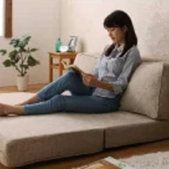 ソファベッド　ブラウン　※クッションなしの画像