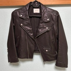 定価53900円　完売品　ステュディオス　レザージャケット　黒 ライダースジャケット　Mの画像