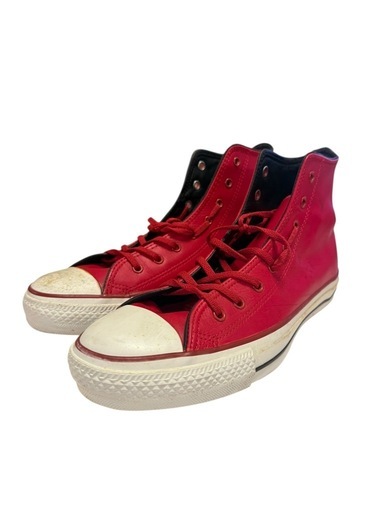 靴/バッグ CONVERSE LEATHER ALL STAR HI RED 26.5cm