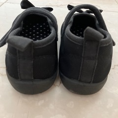 ブラックリボン付きバレエシューズ 15㎝の画像