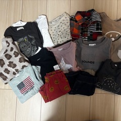 【まとめ売り35着ほど】100cmロンT、トレーナー7部丈、長ズボンなどの画像