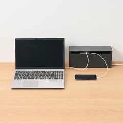 無印良品 スチールタップ収納箱フラップ式 ダークグレーの画像