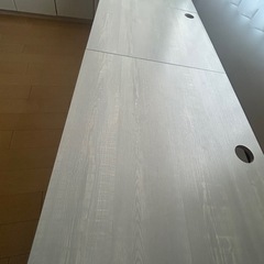 パソコンデスク 140cm 棚付きデスク L字デスク 棚高さ調整可能の画像