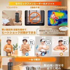 【新品未使用】セラミックヒーター 【3in1 暖房・加湿・空気清浄】電気ヒーター 暖房器具の画像
